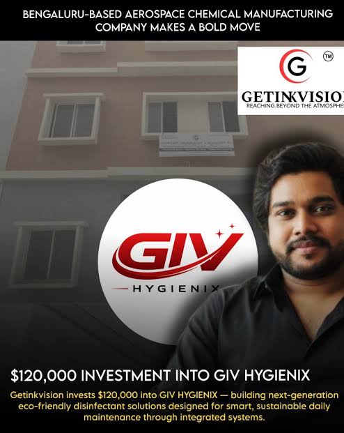 Getinkvision announcement of a $120,000 investment into GIV Hygienix for eco-friendly disinfectant solutions